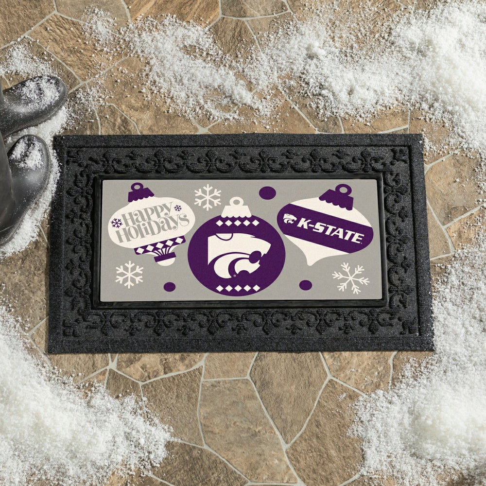 Kansas State University,University of Kansas Holiday Flocked Coir Sass