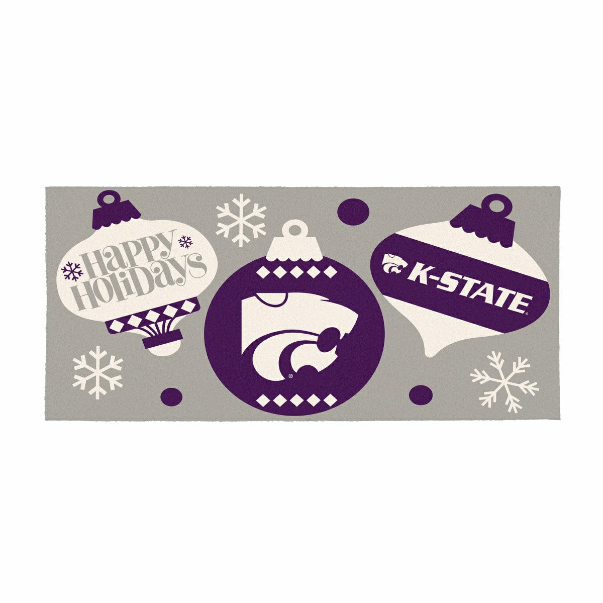 Kansas State University,University of Kansas Holiday Flocked Coir Sass