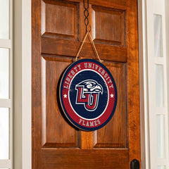 Liberty University Round Door Décor with Hanging Rope, 18x18