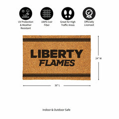 Liberty University Large One Color Coir Mat, 36"x24"