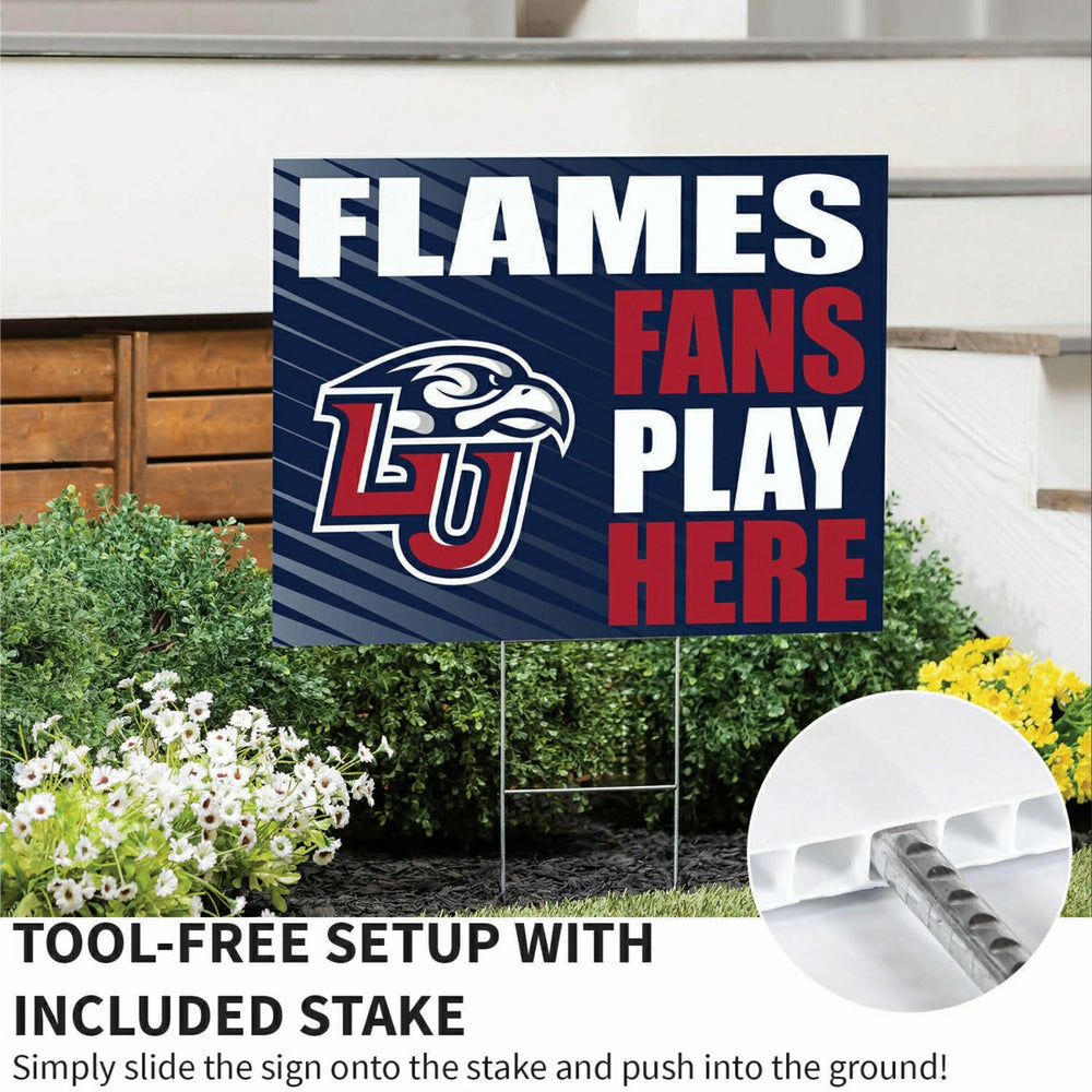 Liberty University Coroplast Yard Sign "Fans Play Here"