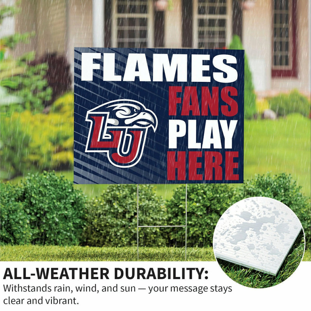 Liberty University Coroplast Yard Sign "Fans Play Here"
