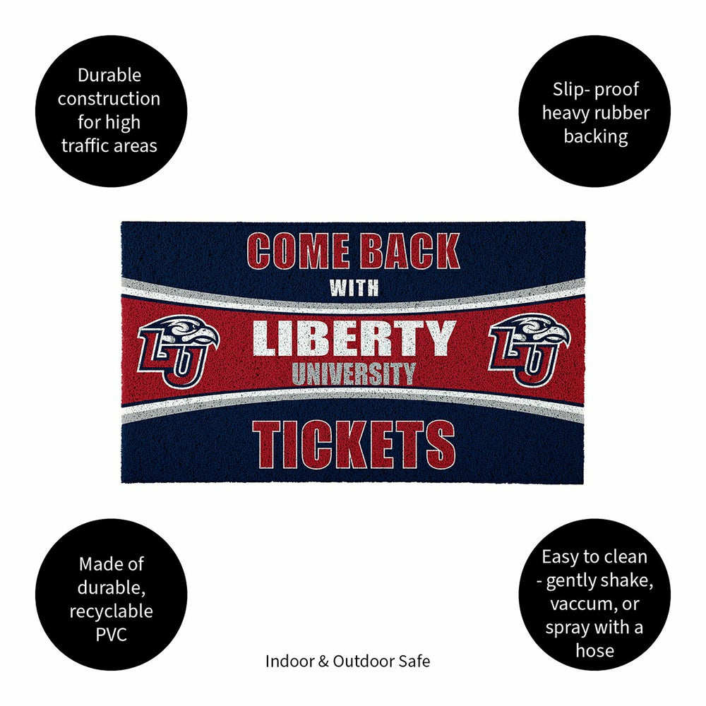 28" x 16" PVC Trapper Mat, Come Back with Tickets, Liberty University