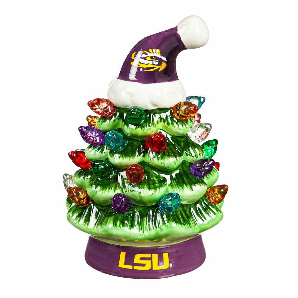 4" Mini LED Tabletop Christmas Tree, Set of 2, Louisiana State Univers