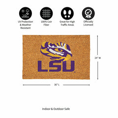 Louisiana State University Large Full Color Coir Mat, 36"x24"