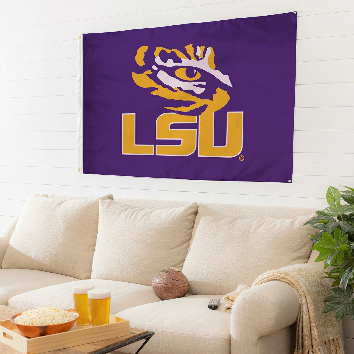 Louisiana State University Single Sided Estate Flag with 2 Grommets, 3