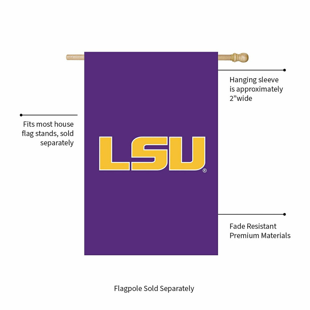 Louisiana State University Applique House Flag
