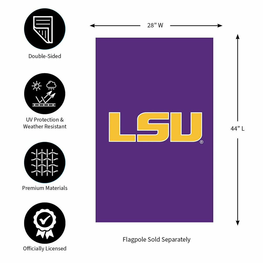 Louisiana State University Applique House Flag