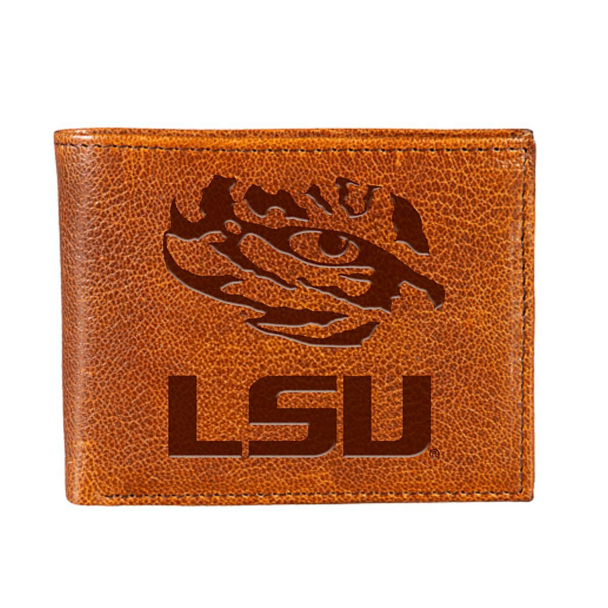 Louisiana State University, Embossed 100% Genuine Tumbled Leather Pass