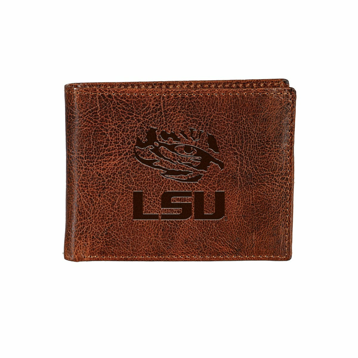 Louisiana State University, Embossed 100% Genuine Tumbled Leather Pass