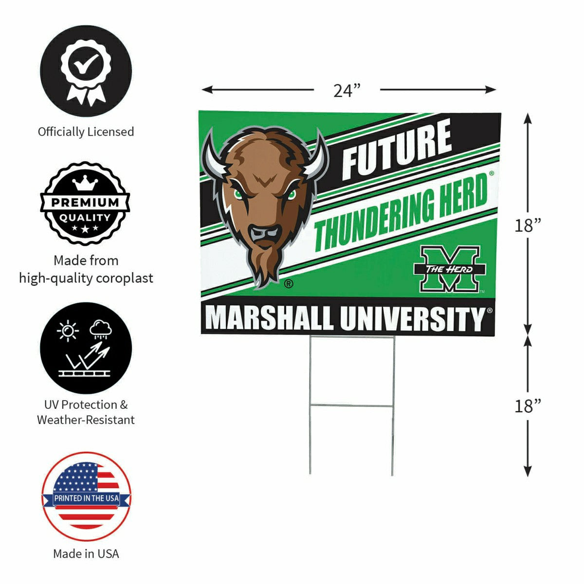 Marshall University Coroplast Yard Sign, Future Student