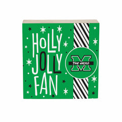 Marshall University Block, Holiday, 6x6