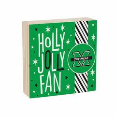 Marshall University Block, Holiday, 6x6