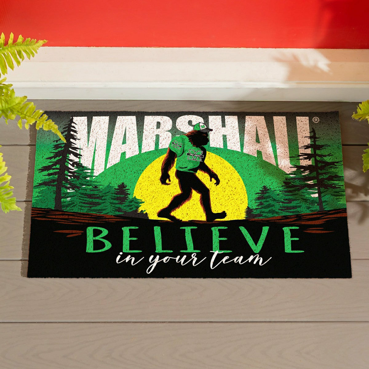 Marshall University Bigfoot PVC Mat, 28"x16"