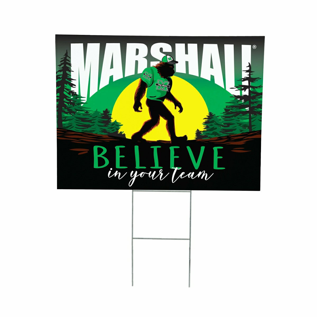 Marshall University Yard Sign, Bigfoot