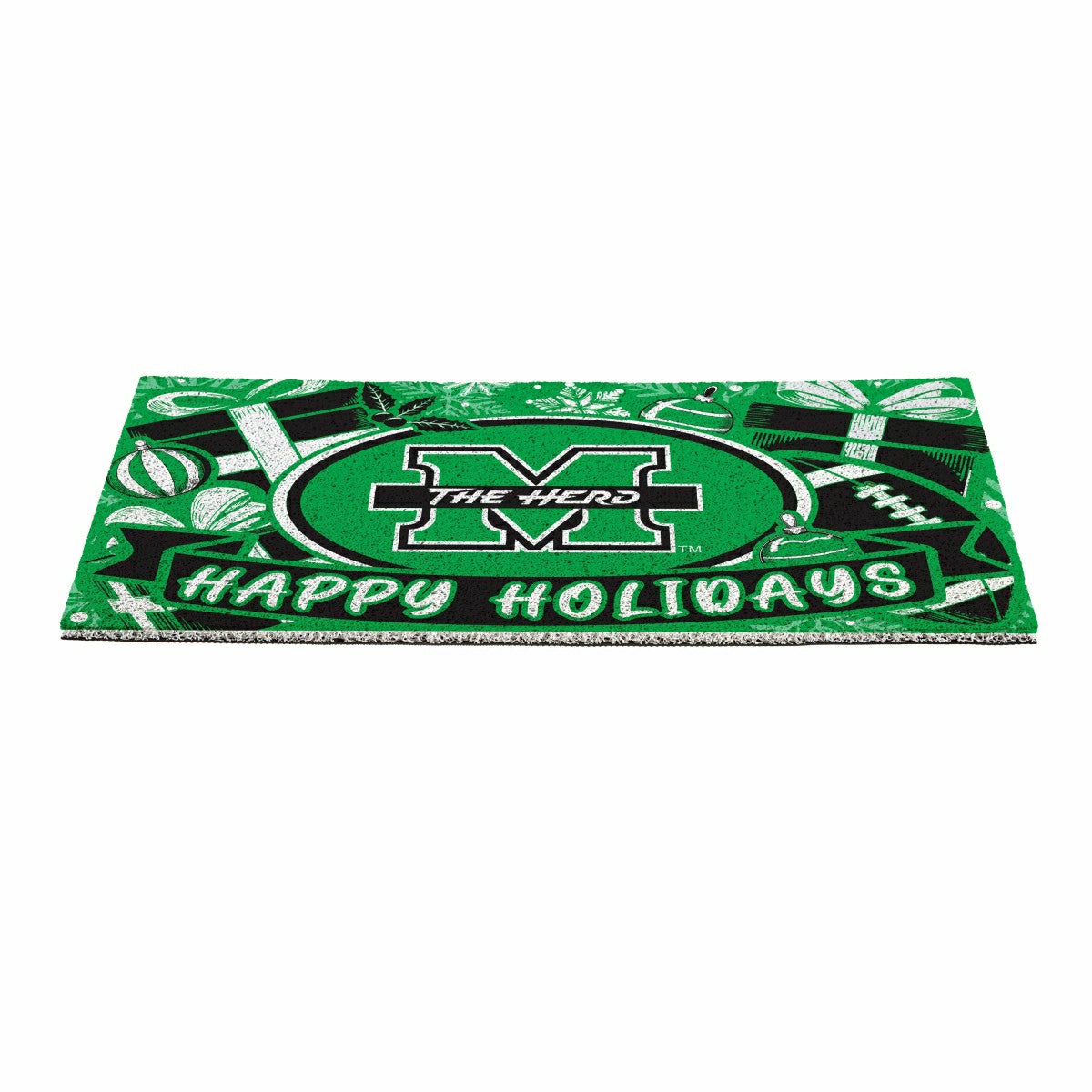 Marshall University Holiday PVC Mat, 28"x16"