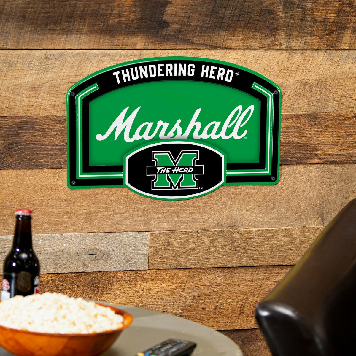 Marshall University USA Embossed Steel Wall Sign, 11" x 17"