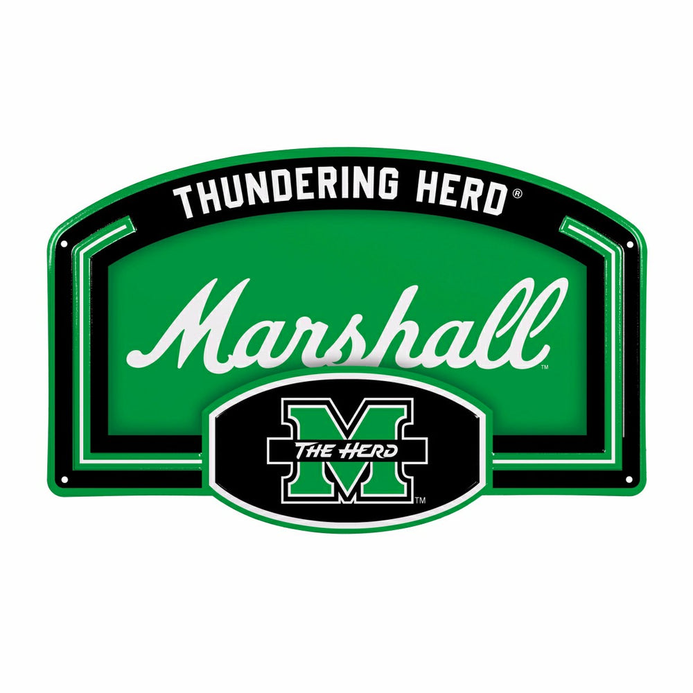 Marshall University USA Embossed Steel Wall Sign, 11" x 17"