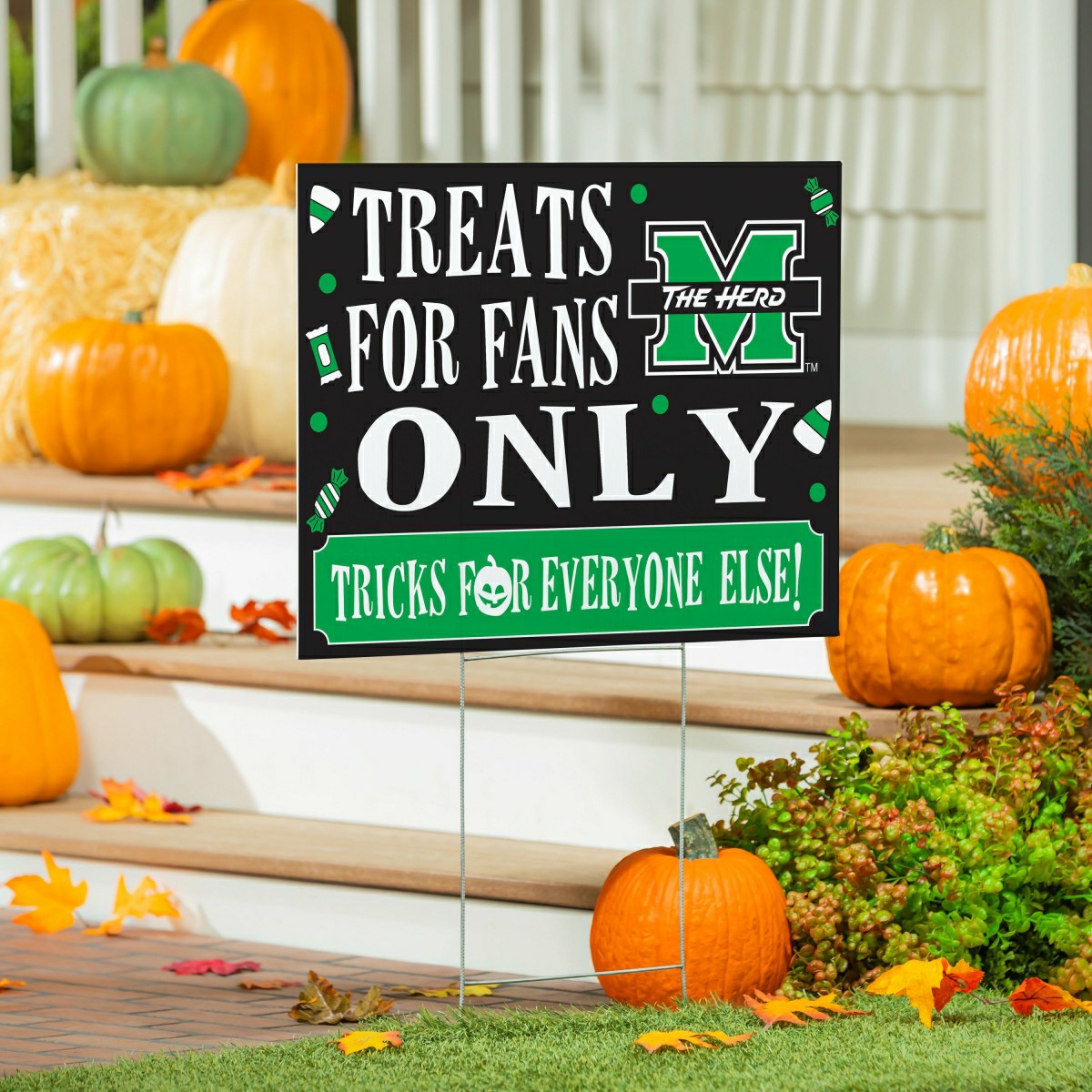 Marshall University Yard Sign, Halloween Treats for Fans