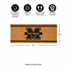 Marshall University Extra Large One Color Coir Mat, 60"x24"
