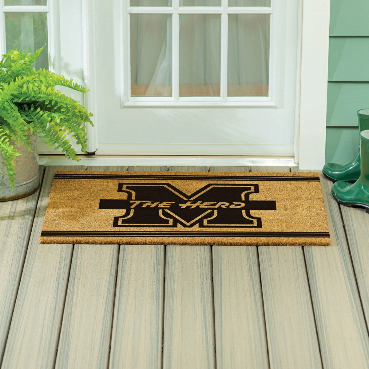 Marshall University Large One Color Coir Mat, 36"x24"