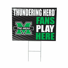 Marshall University Coroplast Yard Sign "Fans Play Here"