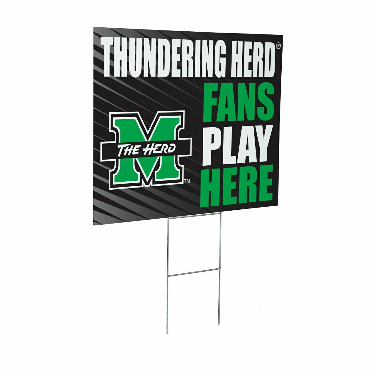 Marshall University Coroplast Yard Sign "Fans Play Here"