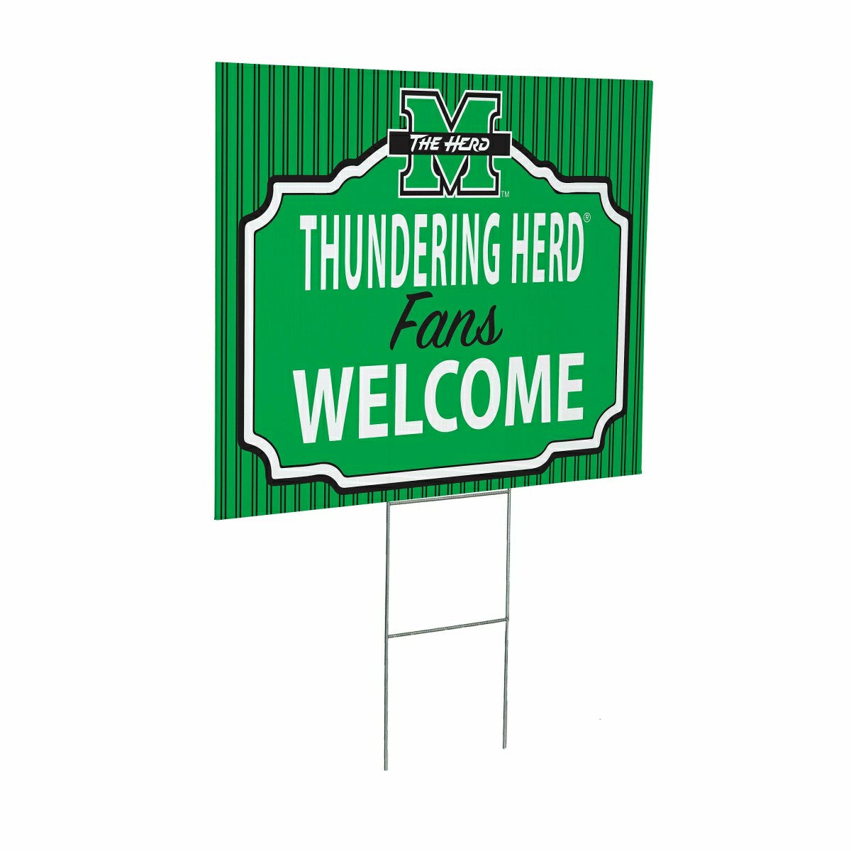 Marshall University Coroplast Yard Sign, "Fans Welcome"