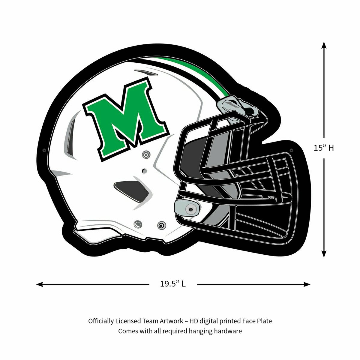 LED Wall Decor, Helmet, Marshall University