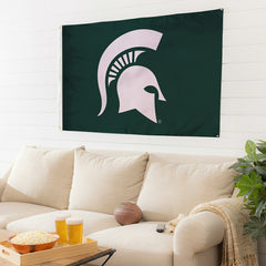 Michigan State University Single Sided Estate Flag with 2 Grommets, 3'