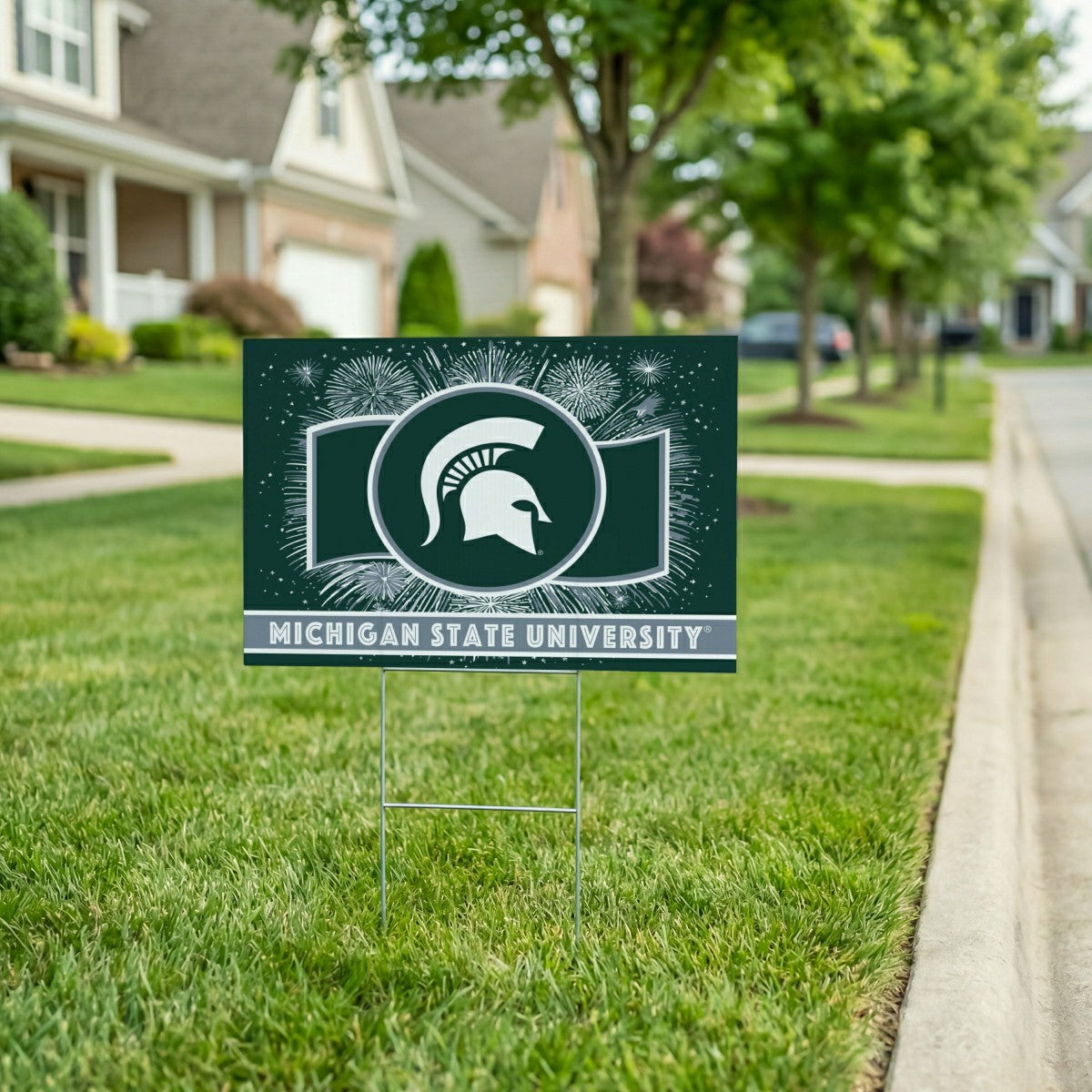 Michigan State University Yard Sign, Patriotic