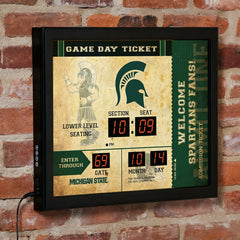 Scoreboard Wall Clock, Michigan State