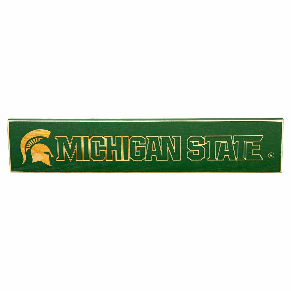 Michigan State University Engraved Wood Sign, 3.5" x 18"