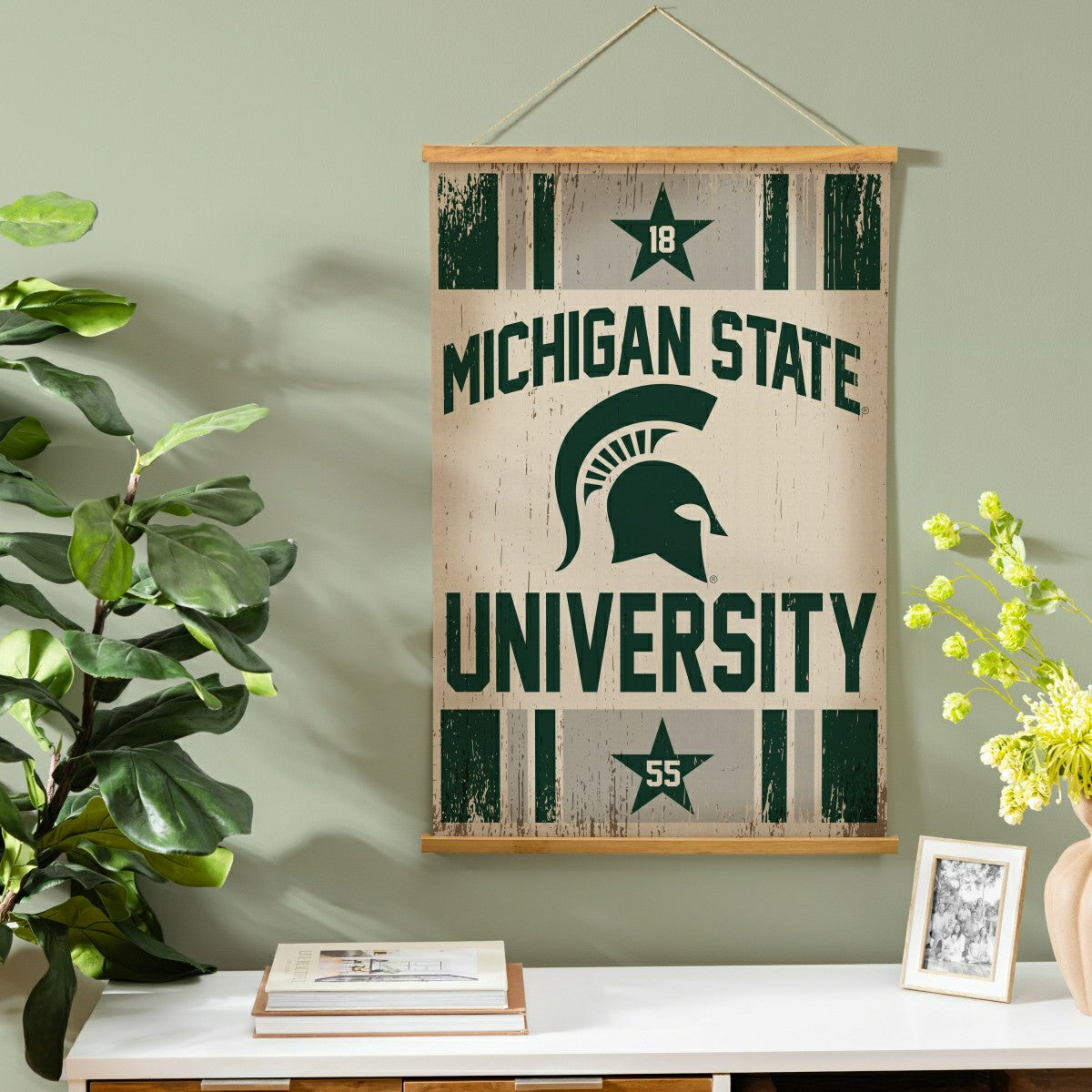 Michigan State University, Canvas Wall Tapestry, Medium, 36x24
