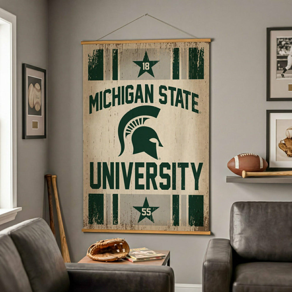Michigan State University, Canvas Wall Tapestry, Large, 54x36