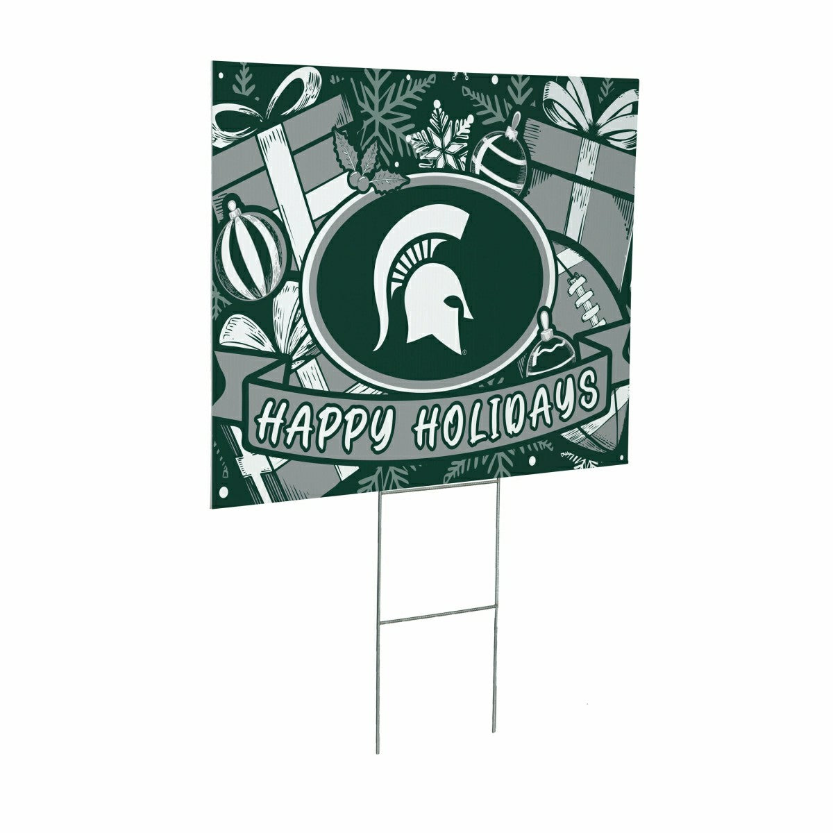 Michigan State University Yard Sign, Holiday