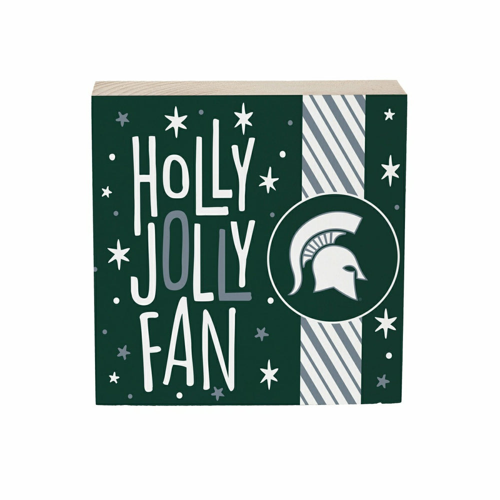 Michigan State University Block, Holiday, 6x6