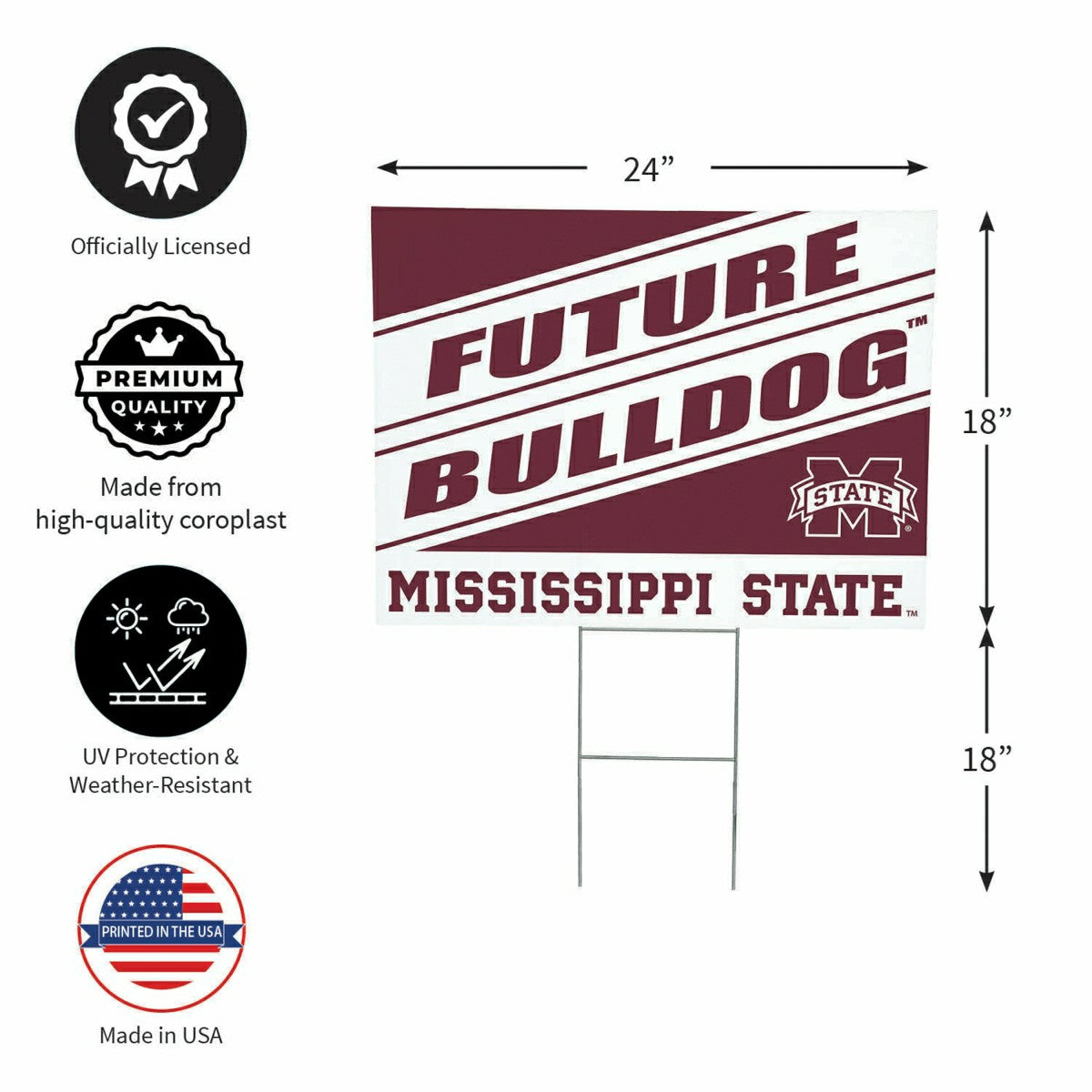 Mississippi State University Coroplast Yard Sign, Future Student