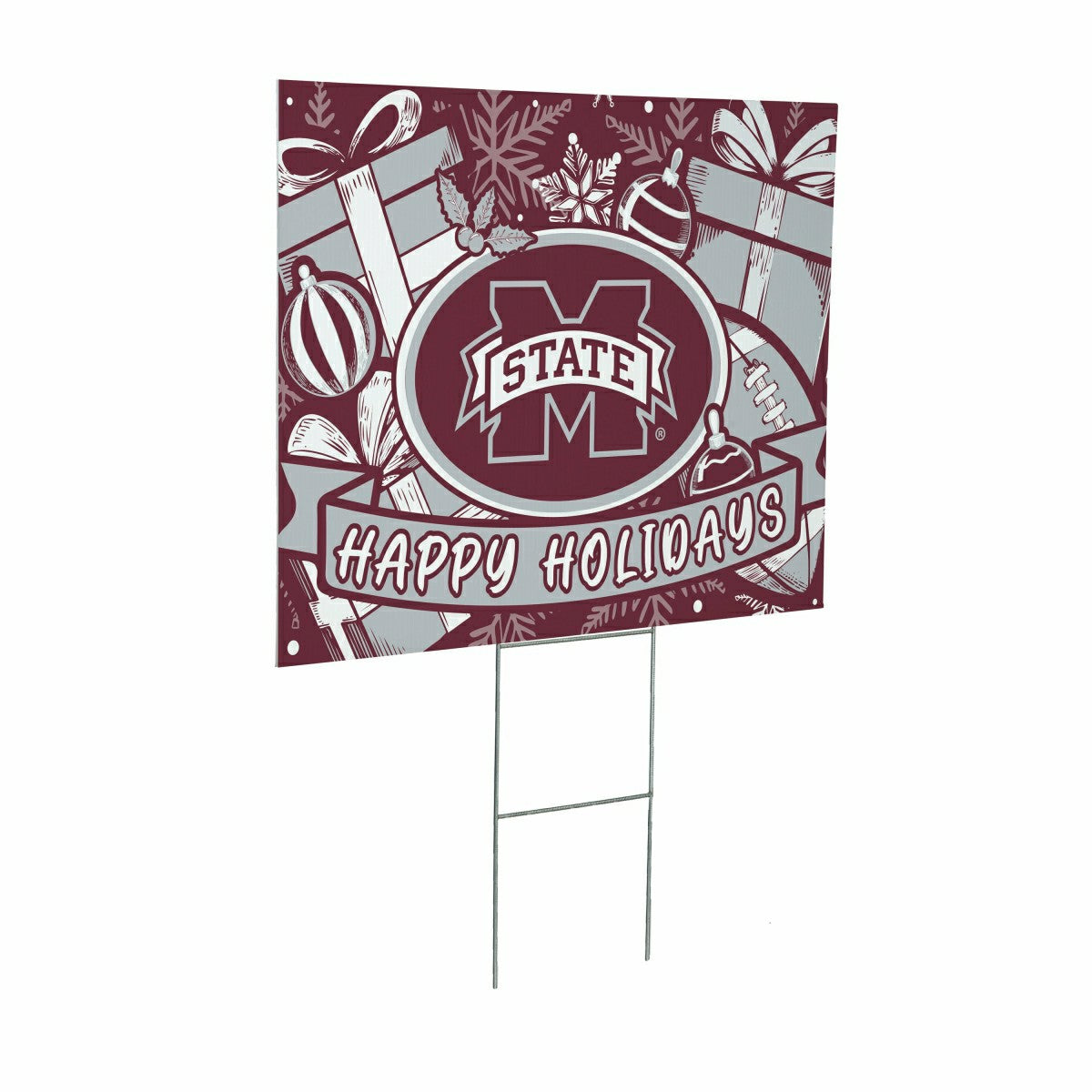 Mississippi State University Yard Sign, Holiday