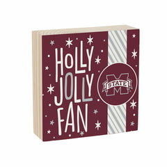 Mississippi State University Block, Holiday, 6x6