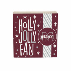 Mississippi State University Block, Holiday, 6x6