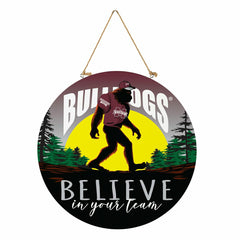 Mississippi State University Bigfoot Round Door Décor with Hanging Rop