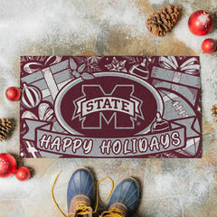 Mississippi State University Holiday PVC Mat, 28"x16"