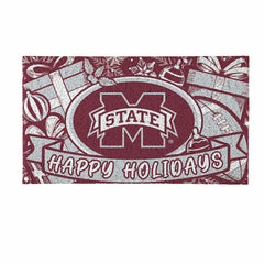 Mississippi State University Holiday PVC Mat, 28"x16"