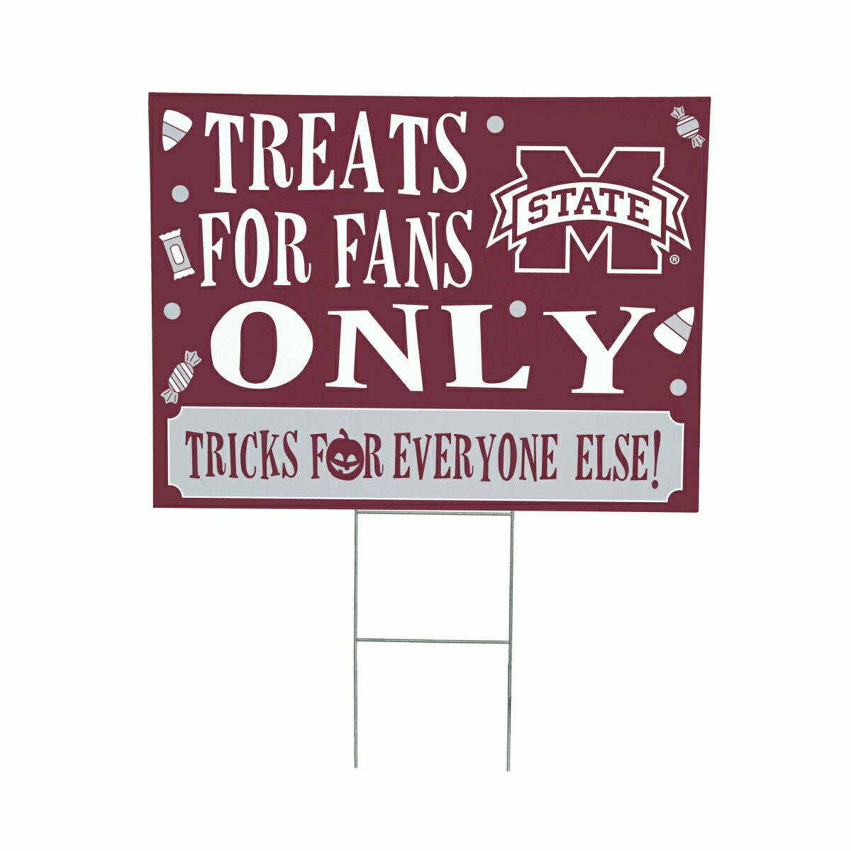 Mississippi State University Yard Sign, Halloween Treats for Fans