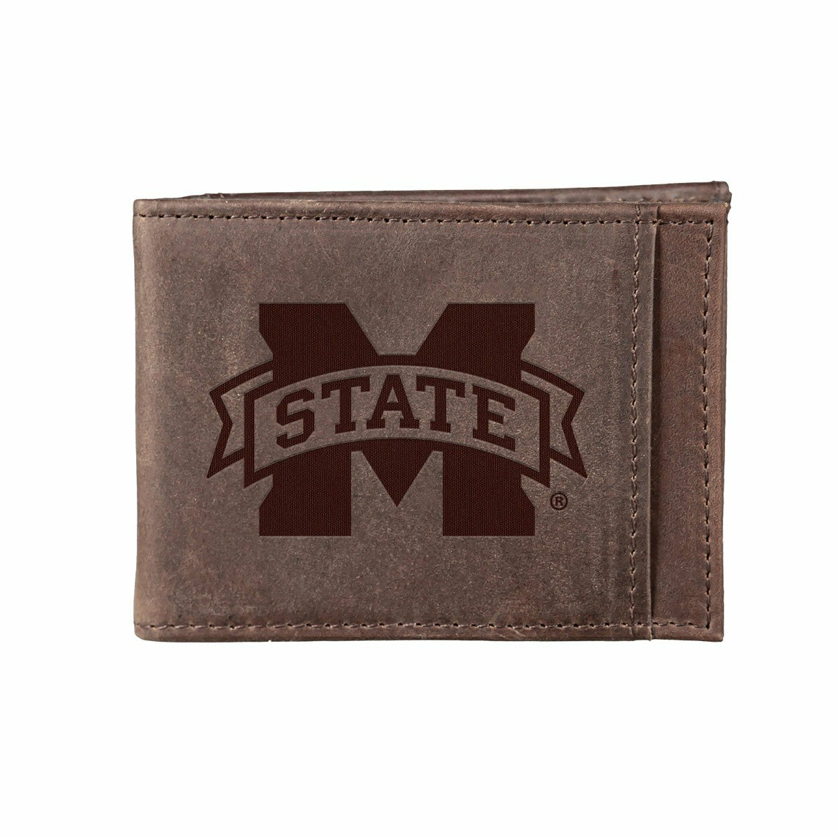 Front Pocket Wallet w/ RFID Blocking, Mississippi State University, Br