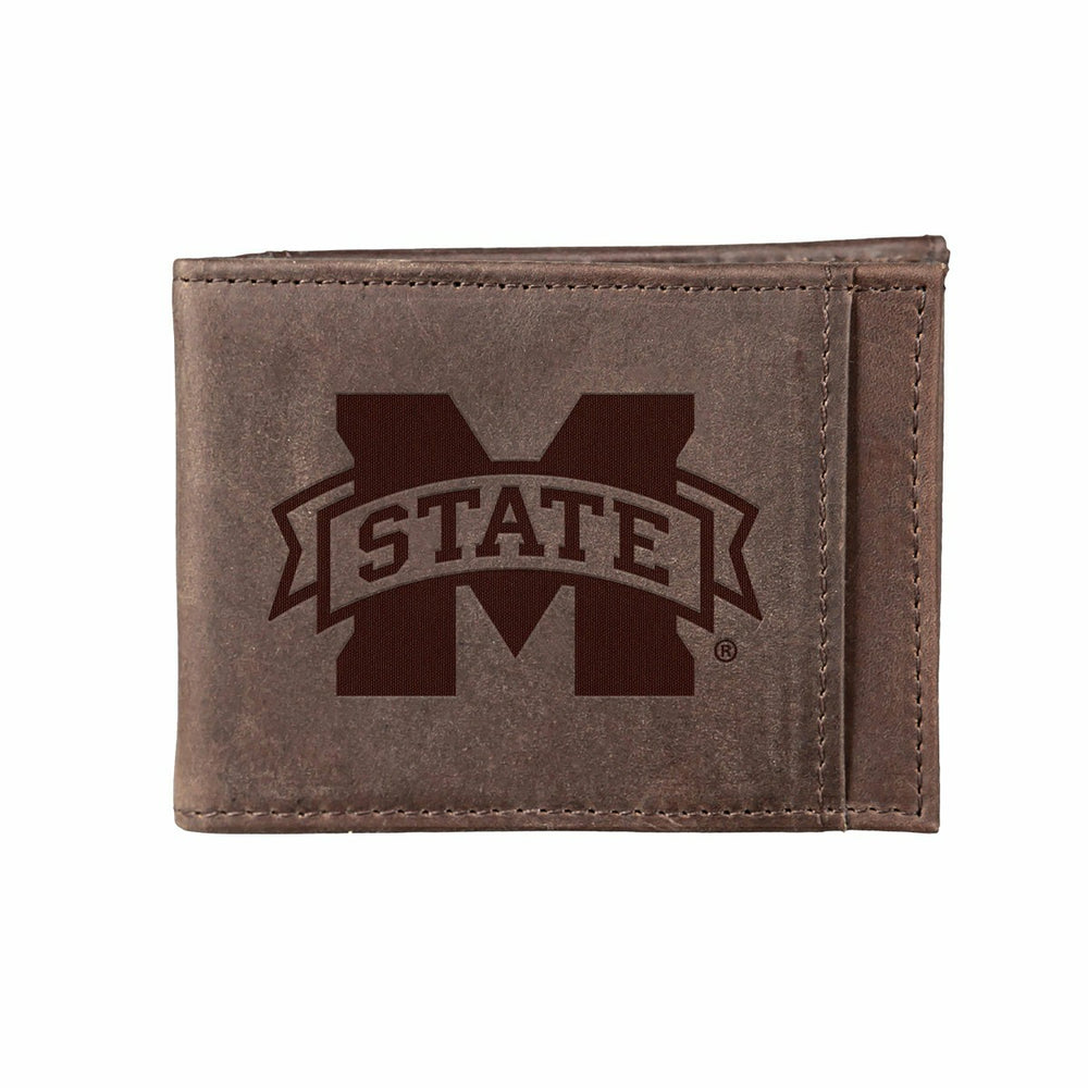 Front Pocket Wallet w/ RFID Blocking, Mississippi State University, Br