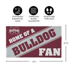 Mississippi State University, PVC Mat COLOR, Home of a Fan