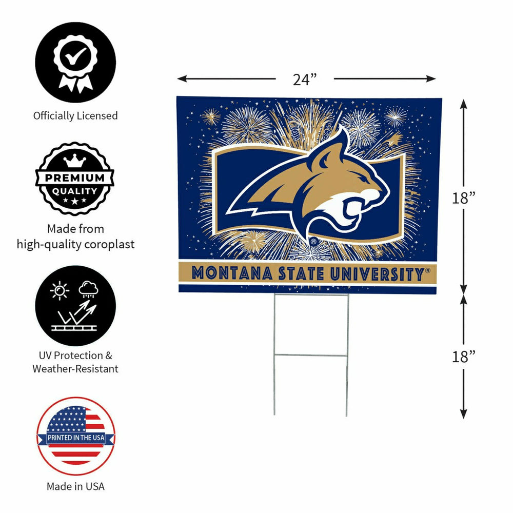 Montana State University Yard Sign, Patriotic