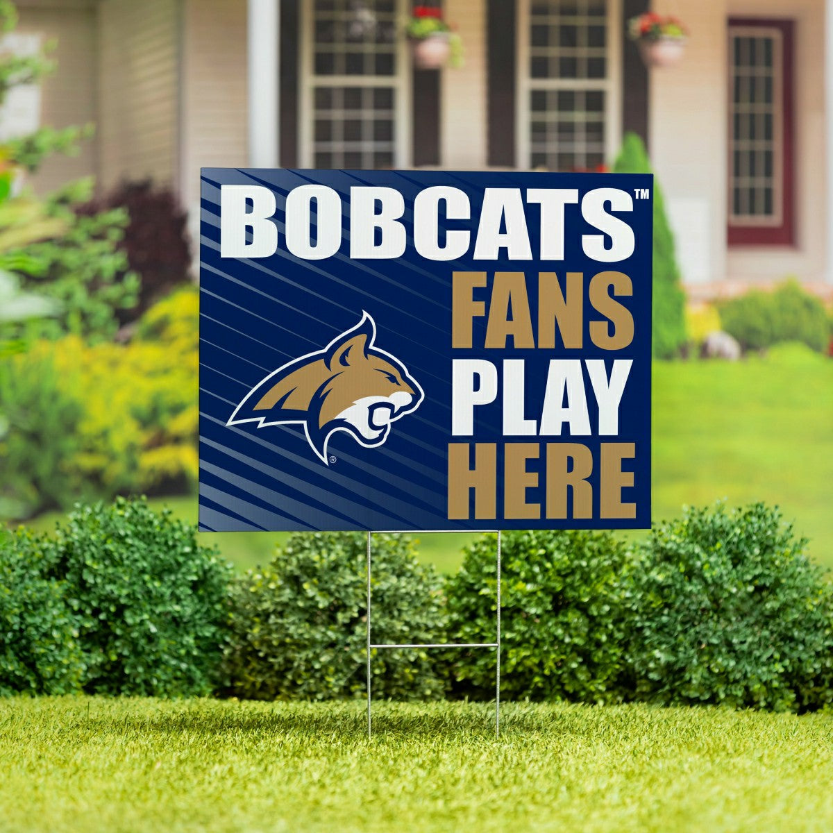 Montana State University Coroplast Yard Sign "Fans Play Here"